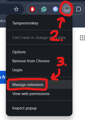 Right-click extension