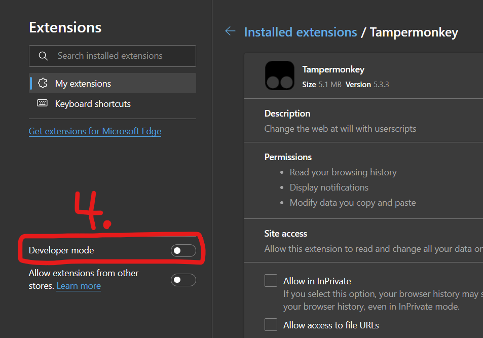 Developer Mode